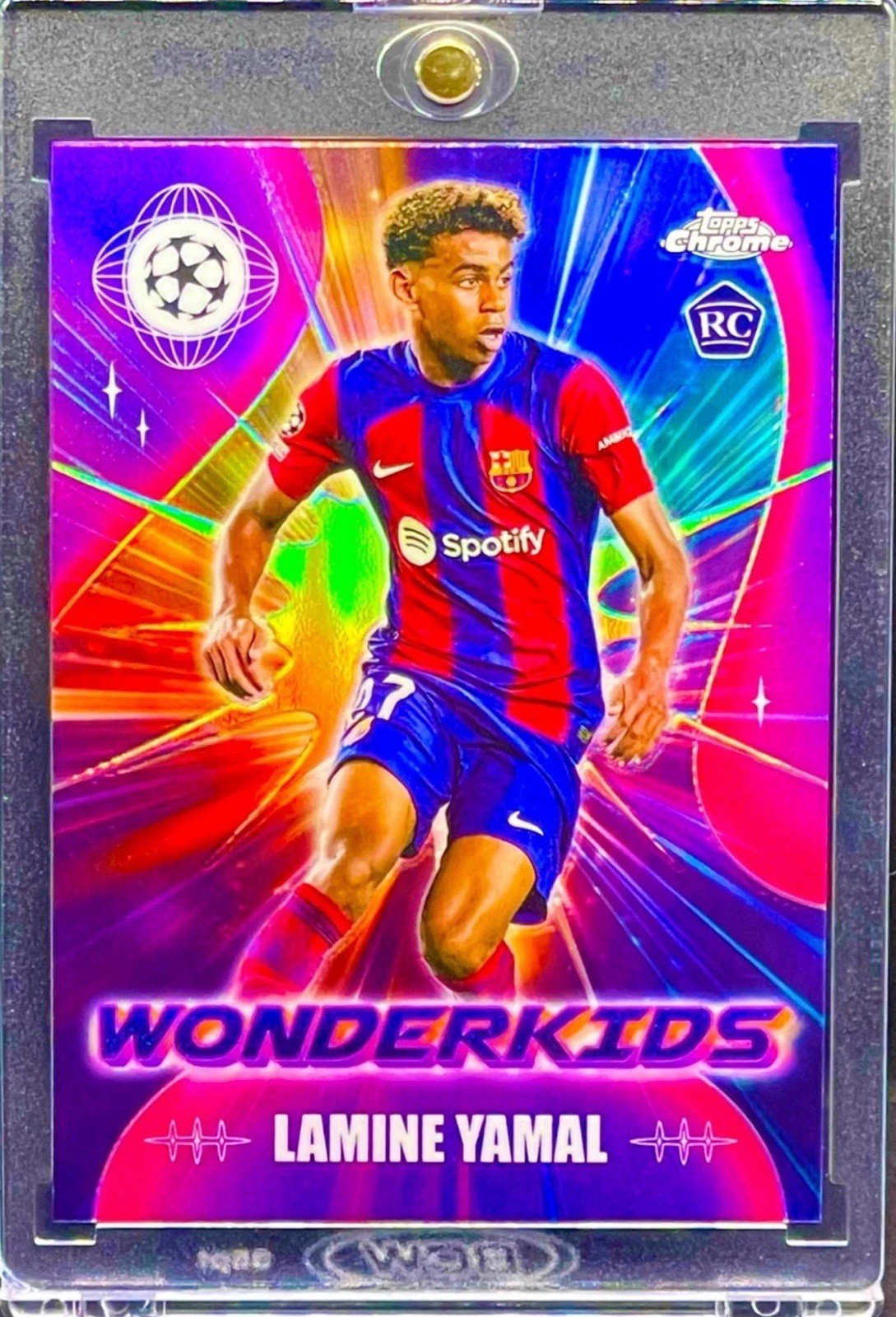 Lamine Yamal RARE ROOKIE RC REFRACTOR TOPPS CHROME INVESTMENT CARD SSP ROY MINT view 8
