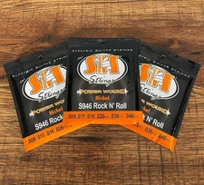 SIT Strings S946 Rock N' Roll Power Wound Nickel Electric Guitar Strings 3 Pack