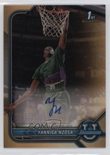 2021-22 Bowman U Chrome Prospect Orange Refractor 17/25 Yannick Nzosa Auto pu3