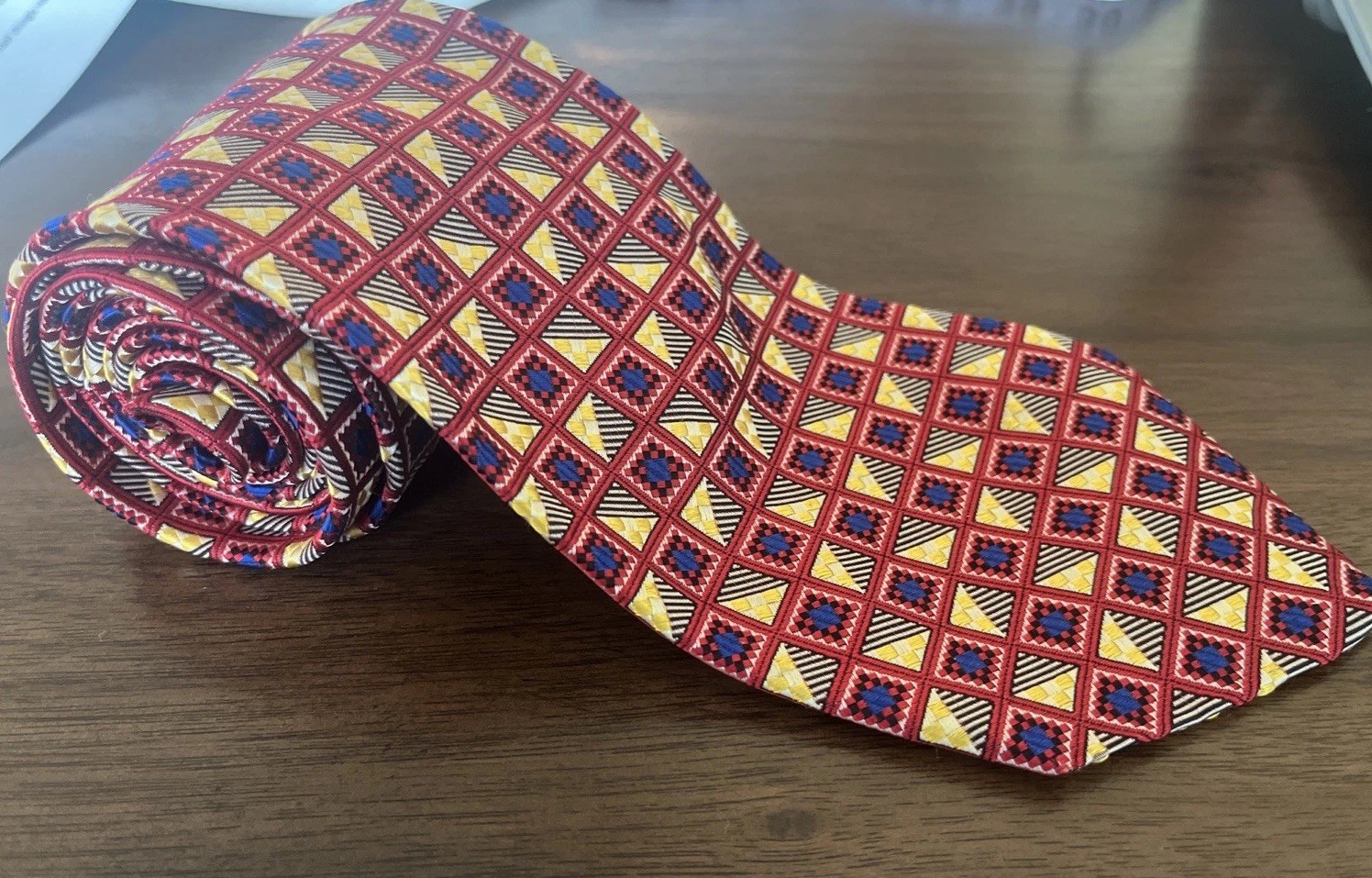 ROBERT TALBOTT Studio NORDSTROM Red Geometric Abs… - image 7