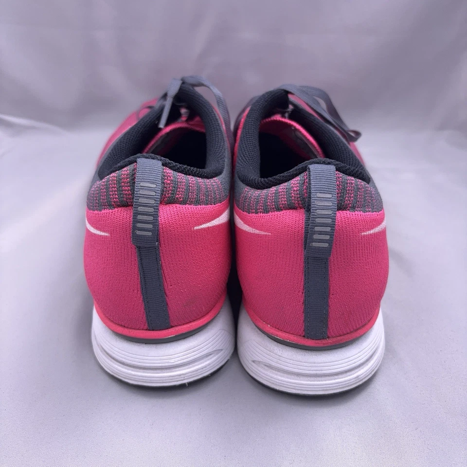 Nike Flyknit Trainer Shoes Mens Size 13 Pink Gray 532984-611 Running Sneaker - Image 4 of 4