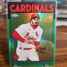2021 Topps Chrome -1986 Topps Baseball Nolan Arenado #86BC-5 Green Refractor /99