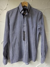 Guide London Men's Blue Floral Pattern Shirt New With Tags