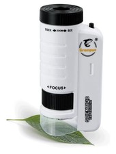Grampus Scientific Microscope 60-200x LED Portable Educational Toy for Kids