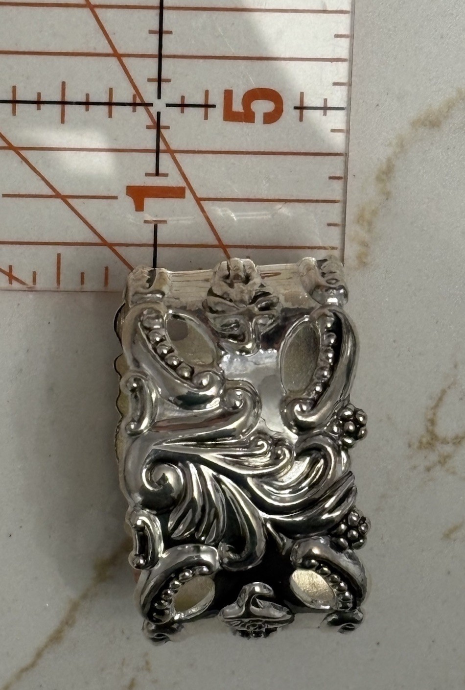 VTG 1993 Godinger 20th Century Baroque Napkin Rings Silverplate Set of 4 w/Box