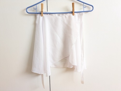 Ballet Dance Wrap Skirt in White