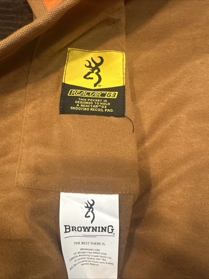 Browning Vest Men's Size L Pheasants Forever Tan Blaze Orange REACTAR Lot - Image 4 of 4