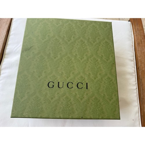 Gucci Large Green Embossed Gift Box with Dust Bags & Care Cards Set 12 x 11