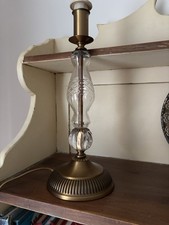 Laura Ashley Lamp Brushed Bronze Gold Engraved Glass Very Stylish