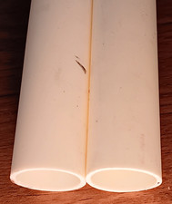 White PVC Tube Sections 2-Pack  18" Long  Rigid Pipe Sleeves  Garden / Drain