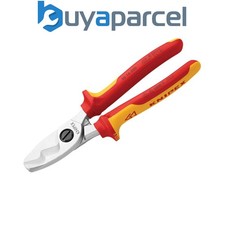 Image of Knipex 95 16 200 SB VDE Cable Shears with Twin Cutting Edge 200mm KPX9516200
