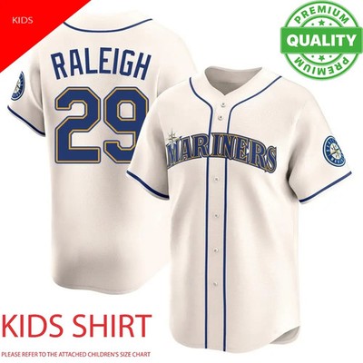 ＃29 Raleigh Mariners Cream Baseball Jersey 3D AOP Kids Youth 1J0779