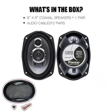 2PCS 1000W 6 x 9" 3-Way Coaxial Car Stereo Speakers ，Stereo Audio System