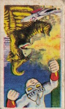 Ultraman Style Hero Kaiju Monster Kamen Rider Back Menko Card Japanese Vintage