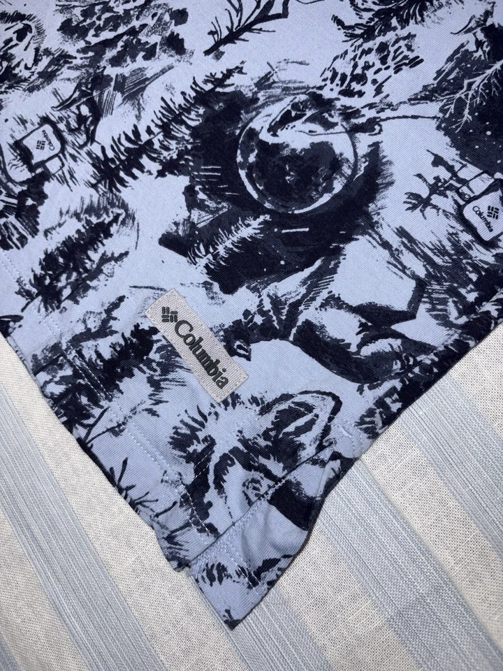 Columbia толстовка с капюшоном платье туника девочек средний 10-12 фиолетовый волк кемпинг домик открытый - Изображение 3 из 4