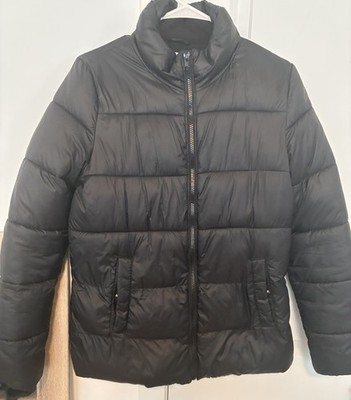 Women s Old Navy Puffer Jacket Size Small Black Full Zip Pockets