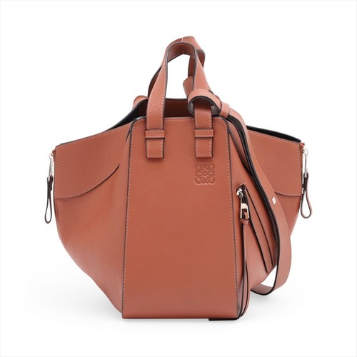 Loewe Hammock Small Shoulder Bag Leather Brown Unisex #ALB9399