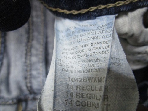 Wrangler 20X Jeans Boys 14 Regular Blue Straight Leg Distressed Denim Pants - Picture 8 of 9