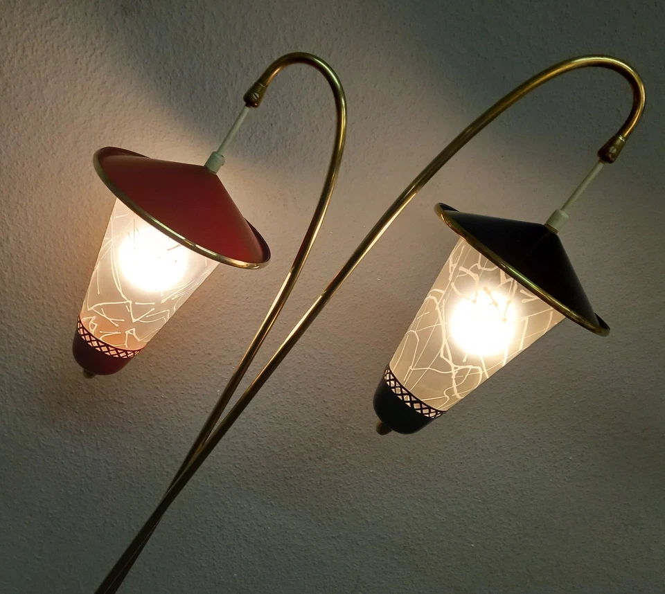 50s LATERNE STEHLAMPE 50er 60er TÜTENLAMPE stil retro vintage STILNOVO ART - Bild 3 von 4