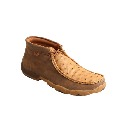 Twisted X Men's Casual Chukka Driving Moc Ostrich Shoes MDM0088