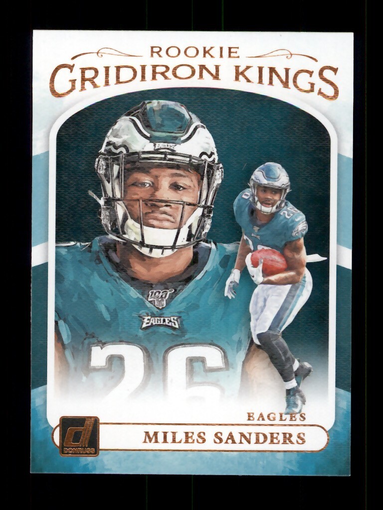 2019 DONRUSS #RGK-10 MILES SANDERS GRIDIRON KINGS ROOKIE RC EAGLES / PANTHERS