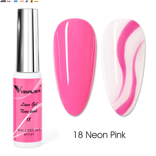 8Ml Liner Gel White Line French Nail Gel Polish 21 Colors Soak off UV/LED Paint