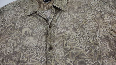 Vtg 90s Patagonia A/C Animals Floral Hawaiian Shirt Mens Small