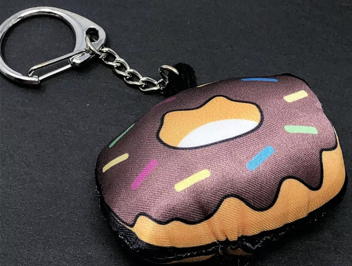 Donut Plush Stuffed Sprinkles Backpack Purse Clip, Key Chain