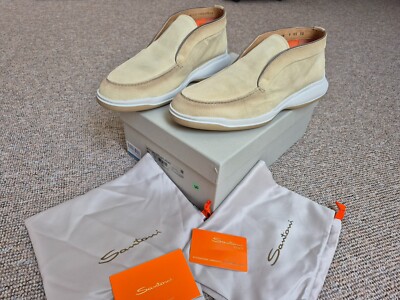 Santoni Wildleder Stiefeletten Desert Boots Gr. 43 (44) Pastellgelb