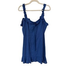 Lulus Days Like This Sleeveless Ruffled Mini Dress Women M Royal Blue Modern NEW