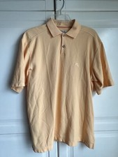 Tommy Bahama Polo Shirt Mens Medium Peach Pima Cotton Polyester