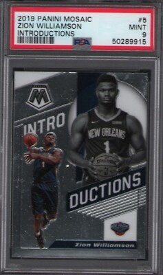 2019-20 Panini Mosaic - Zion Williamson #5 PSA 9 INTRODUCTIONS RC