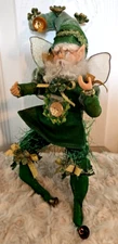 Mark Roberts 10" Luck of the Irish Fairy Posable Green Shamrocks Wings Fantasy