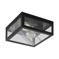 "Eglo Wandleuchte, Deckenleuchte \"Alamonte 1\" IP44 E27 Stahl Schwarz 94832"