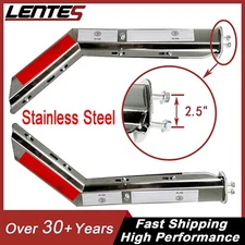 New Semi Truck Spring Loaded Mud Flap Hanger Angled Stainless Steel RH & LH 2.5"
