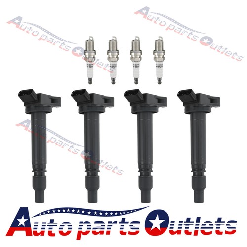 New 4x Ignition Coil & Spark Plug Kit IS250 For Toyota Lexus Highlander 4RUNNER - Picture 2 of 12