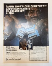 1978 Alka-Seltzer Print Ad Sammy Davis Jr Plop Plop Fizz Fizz Original Vintage