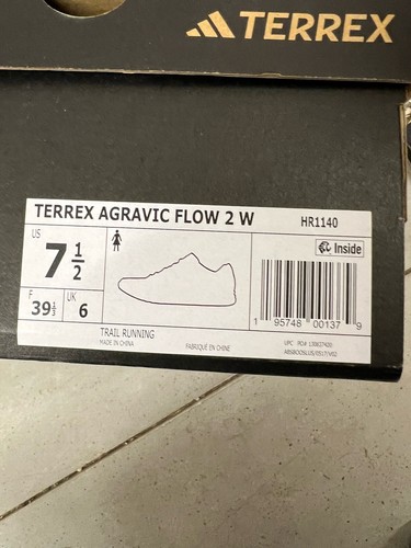 Adidas femme taille 7,5 Terrex Agravic Flow 2 GTX noir/gris/comme neuf Trail HR1140 - Photo 8/8
