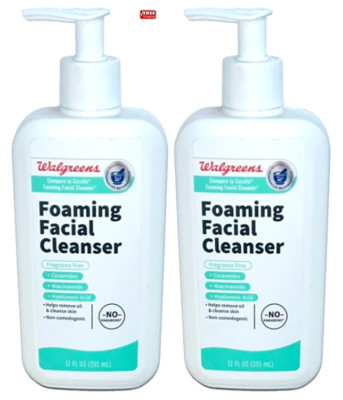 Walgreens Foaming Facial Cleanser With Ceramides & Niacinamides 12oz - Pack of 2