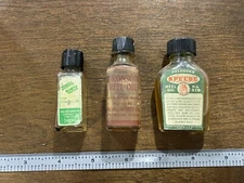 3 Vintage Reel Oil Bottles - Bronson, Pflueger and Record