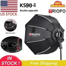 US TRIOPO KS2-90 35.4" Octagon Softbox S Bracket Handle F Godox AD200ProII Flash
