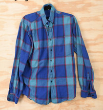 Vintage Saks Fifth Avenue Plaid Brushed Cotton L/S Button Down Shirt Mens Medium
