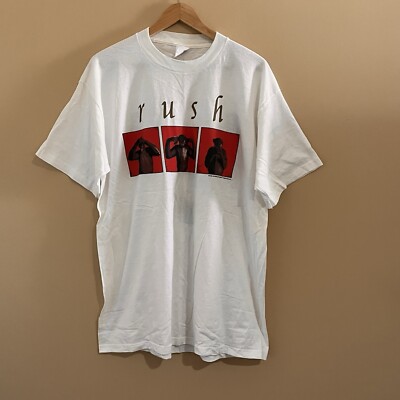Rush Vintage Single Stitch Counterparts 1994 Anthem Red White Monkey T-shirt XL