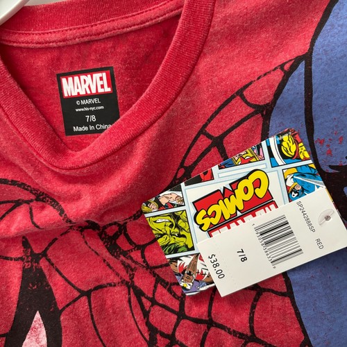 Disney Marvel Spider Man Boys Kids Crew Neck Short Sleeve Shirt & Shorts Set NEW - Picture 8 of 8