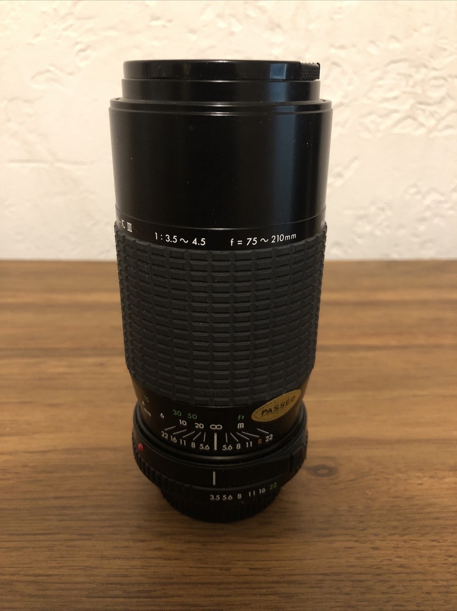 SIGMA ZOOM-KⅢ 1:3.5〜4  f=75〜210mm φ52 SIGMA ZOOM-K III 1:3.5-4.5 f=75-210mm Multi Coated Lens 52mm for