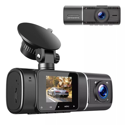 TOGUARD 1080P Dual Lens Car Dash Cam Front Inside Camera FHD Dashcam Taxi DVR