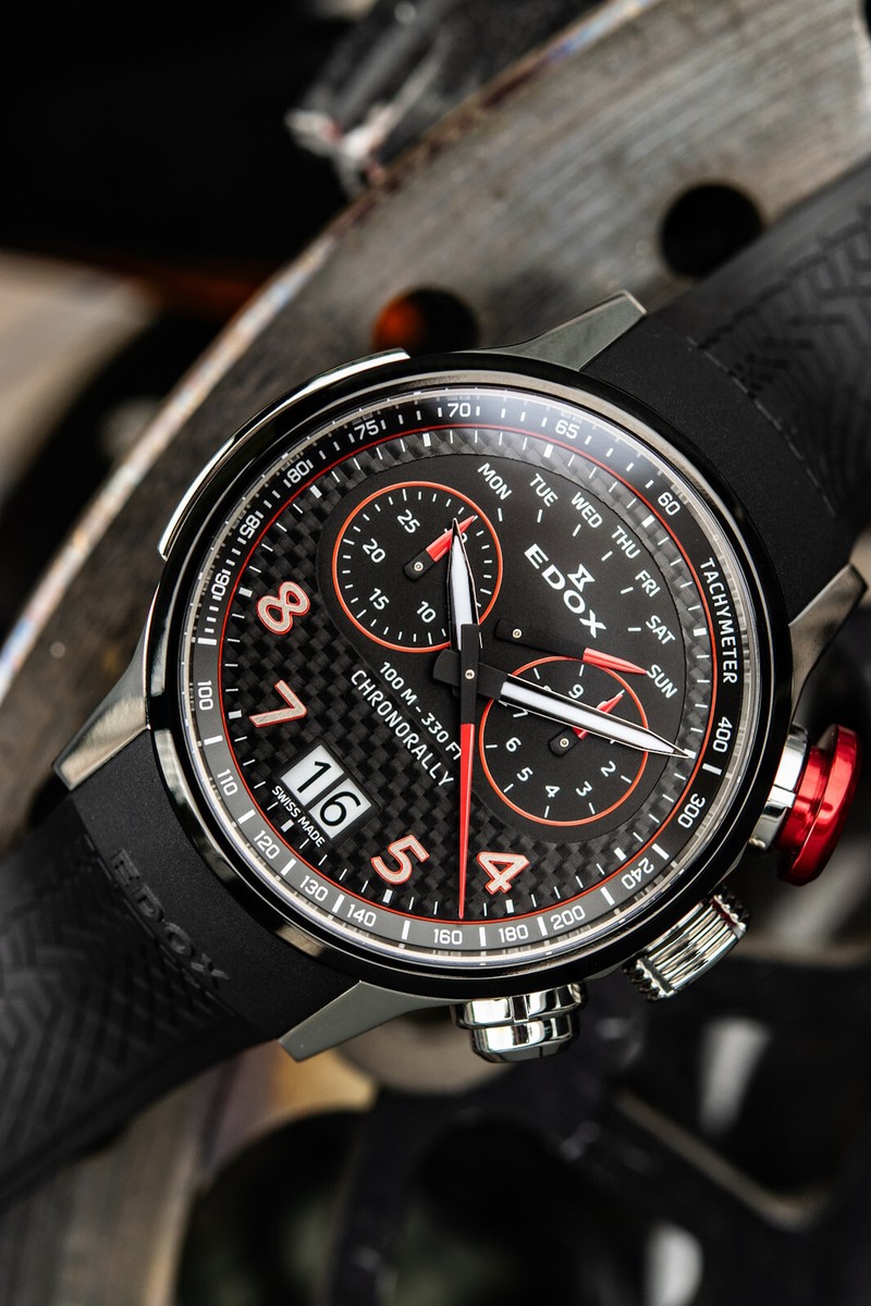 EDOX Chronorally Chronograph 38003 TINRO CARO Wristwatch - 45mm