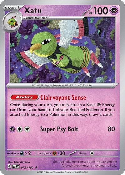 Pokemon Xatu (72/268) Paradox Rift LP HOLO
