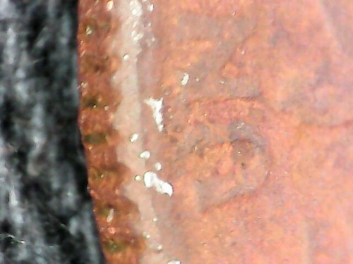 2001 D (SOLID COPPER )2.04g Roosevelt Dime Missing ENTIRE Clad Layer! Full Bands - Picture 4 of 11