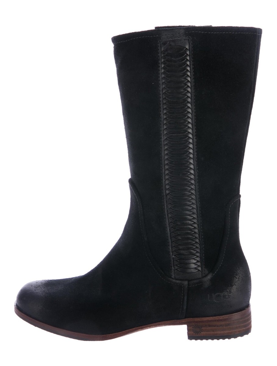 UGG Australia Annisa Mid Calf Boot (3183-Black Suede, Inner Side